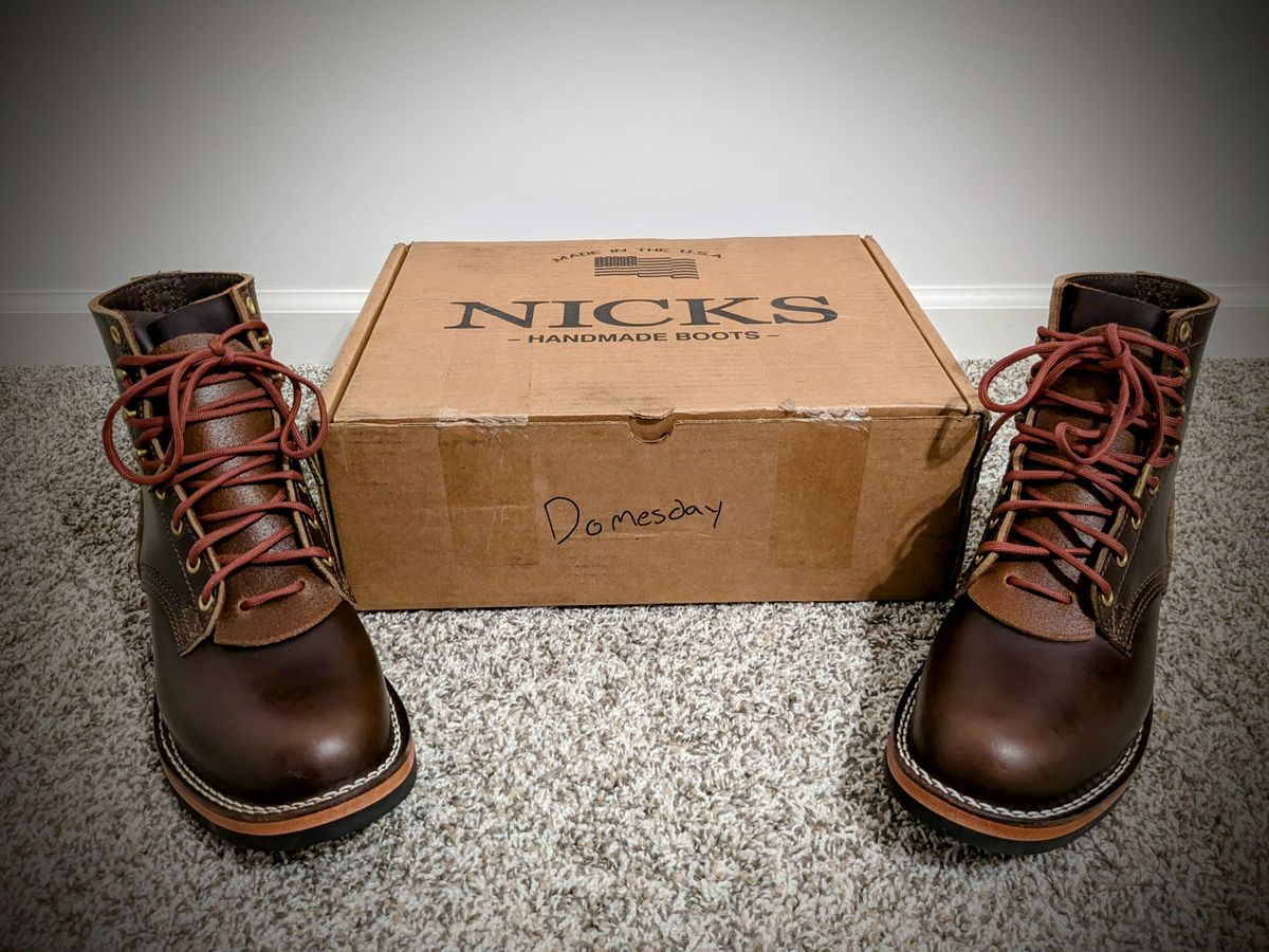 Photo by moeck14 on October 1, 2024 of the Nicks MTO in Horween Brown Chromexcel.