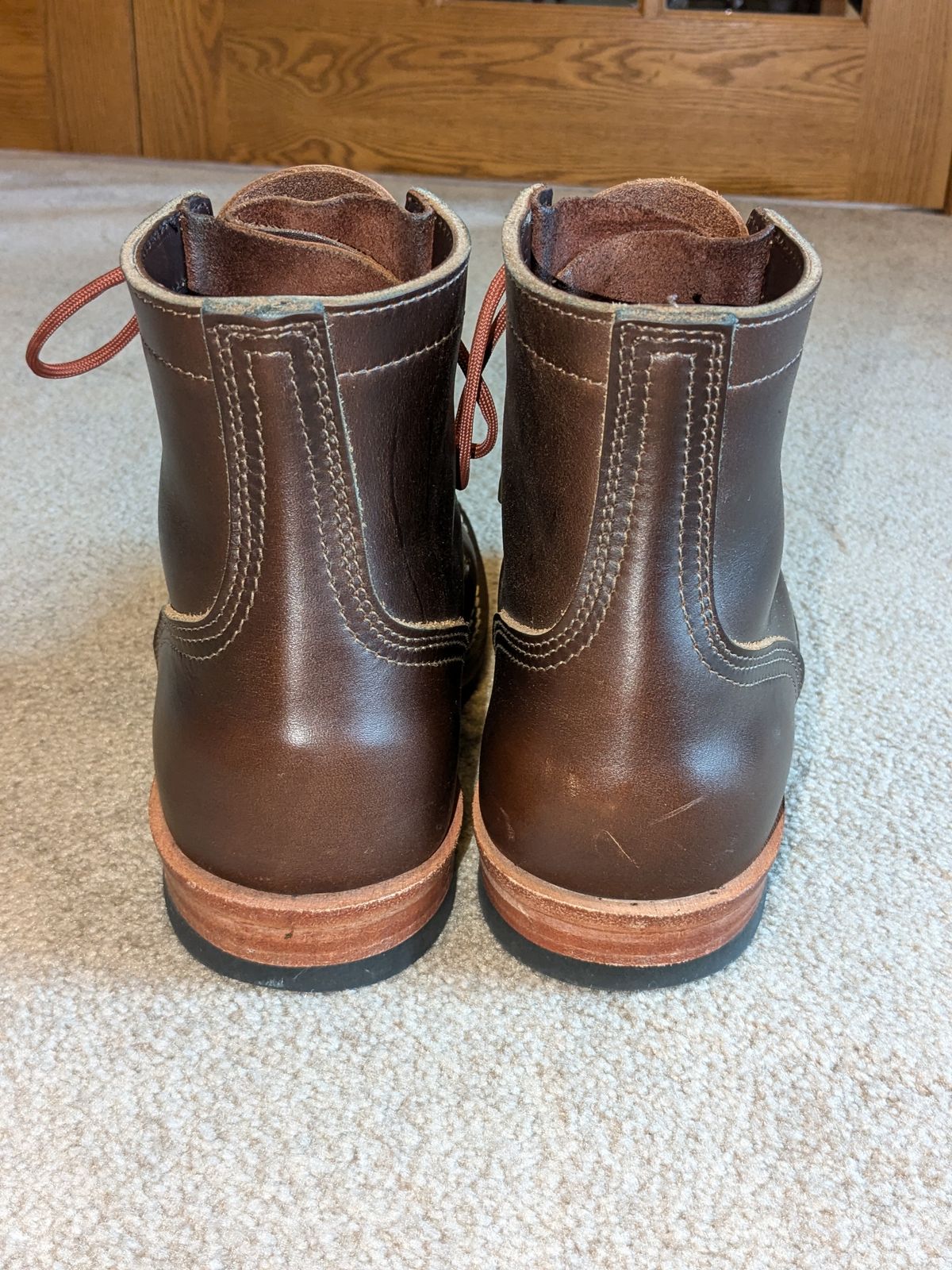 Photo by moeck14 on November 5, 2024 of the Nicks MTO in Horween Brown Chromexcel.