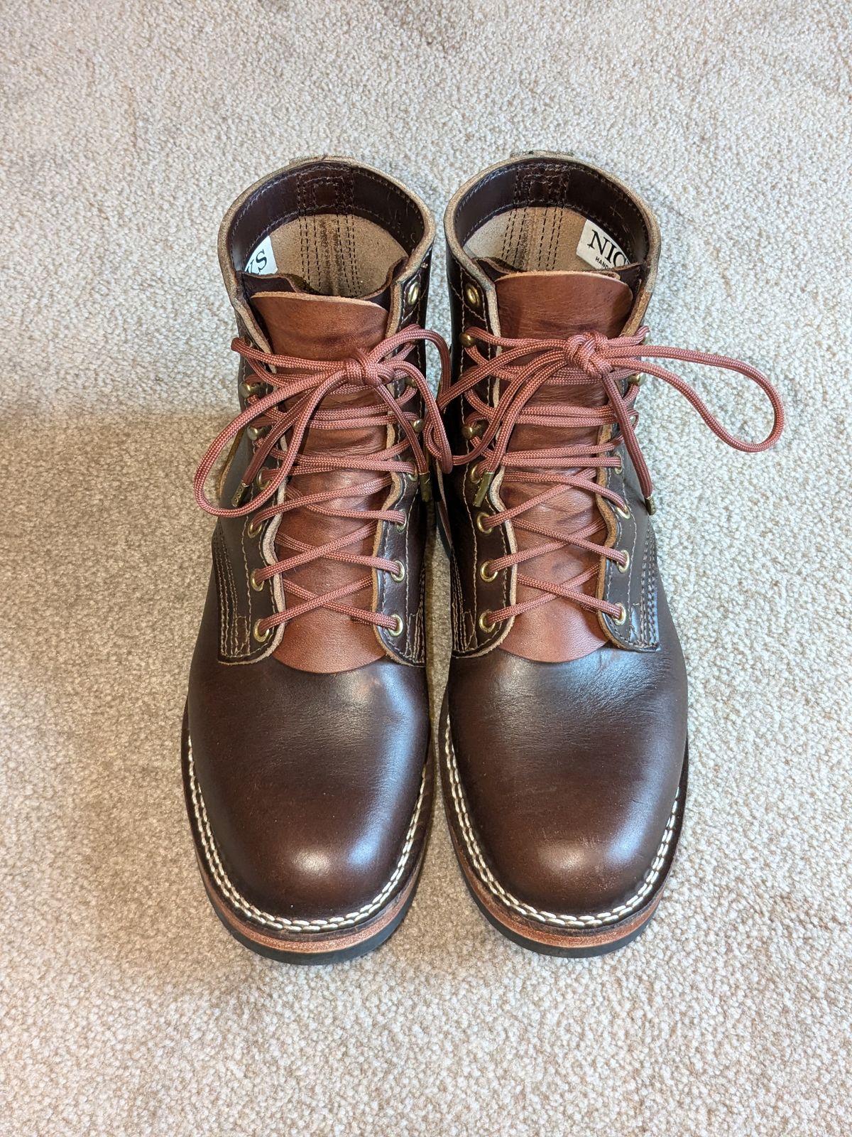 Photo by moeck14 on November 5, 2024 of the Nicks MTO in Horween Brown Chromexcel.