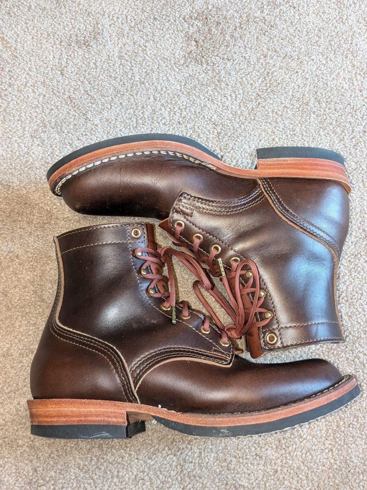 Photo by moeck14 on November 5, 2024 of the Nicks MTO in Horween Brown Chromexcel.
