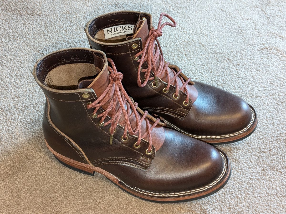 Photo by moeck14 on November 5, 2024 of the Nicks MTO in Horween Brown Chromexcel.