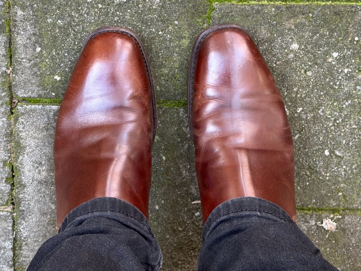 Photo by wspr on July 17, 2025 of the R.M. Williams Comfort Craftsman Boot in Mid Brown Pull-Up Leather.