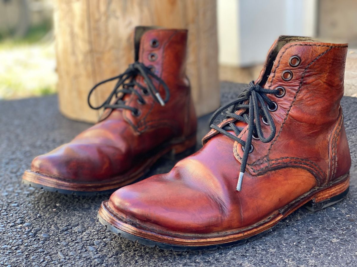 Photo by Uncle_Dans_Boots on October 11, 2025 of the Uncle Dan’s Boots Unknown Model in Unknown Natural Veg Tan.