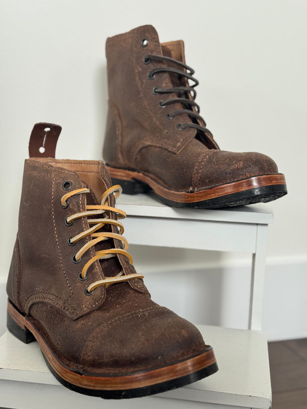 Photo by Uncle_Dans_Boots on January 14, 2026 of the Uncle Dan’s Boots Custom Model in Lefarc Flesh Out.