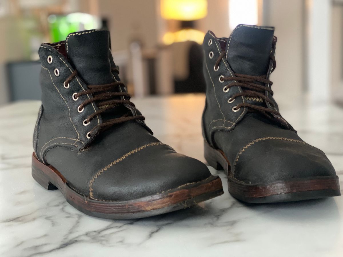 Photo by Uncle_Dans_Boots on April 3, 2025 of the Uncle Dan’s Boots Blue Rough Out Moose in Moose.