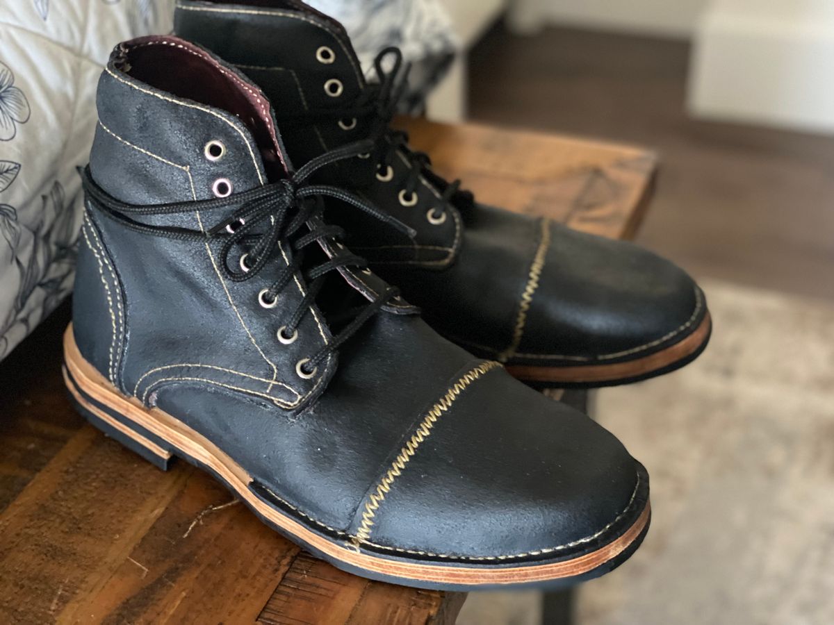 Photo by Uncle_Dans_Boots on July 29, 2024 of the Uncle Dan’s Boots Blue Rough Out Moose in Moose.