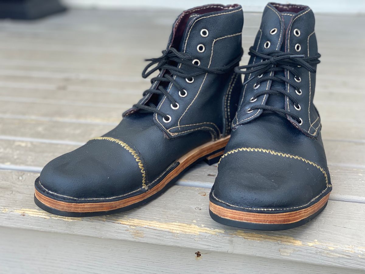 Photo by Uncle_Dans_Boots on July 29, 2024 of the Uncle Dan’s Boots Blue Rough Out Moose in Moose.