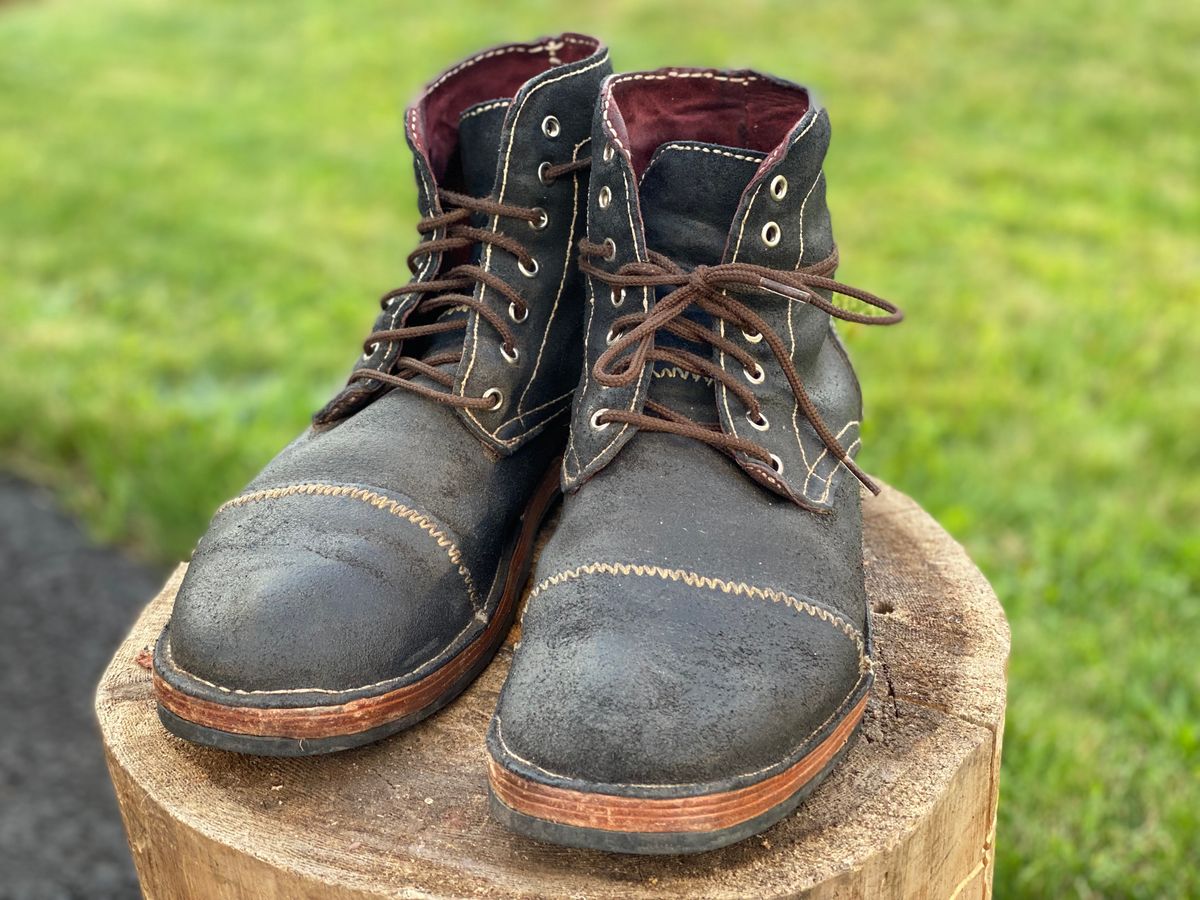 Photo by Uncle_Dans_Boots on September 14, 2024 of the Uncle Dan’s Boots Blue Rough Out Moose in Moose.