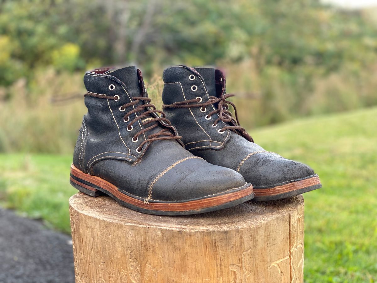 Photo by Uncle_Dans_Boots on September 14, 2024 of the Uncle Dan’s Boots Blue Rough Out Moose in Moose.