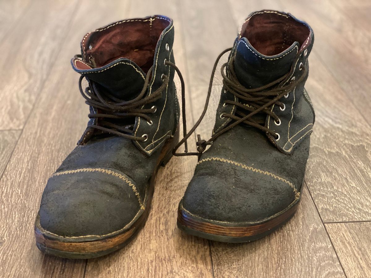 Photo by Uncle_Dans_Boots on April 1, 2025 of the Uncle Dan’s Boots Blue Rough Out Moose in Moose.