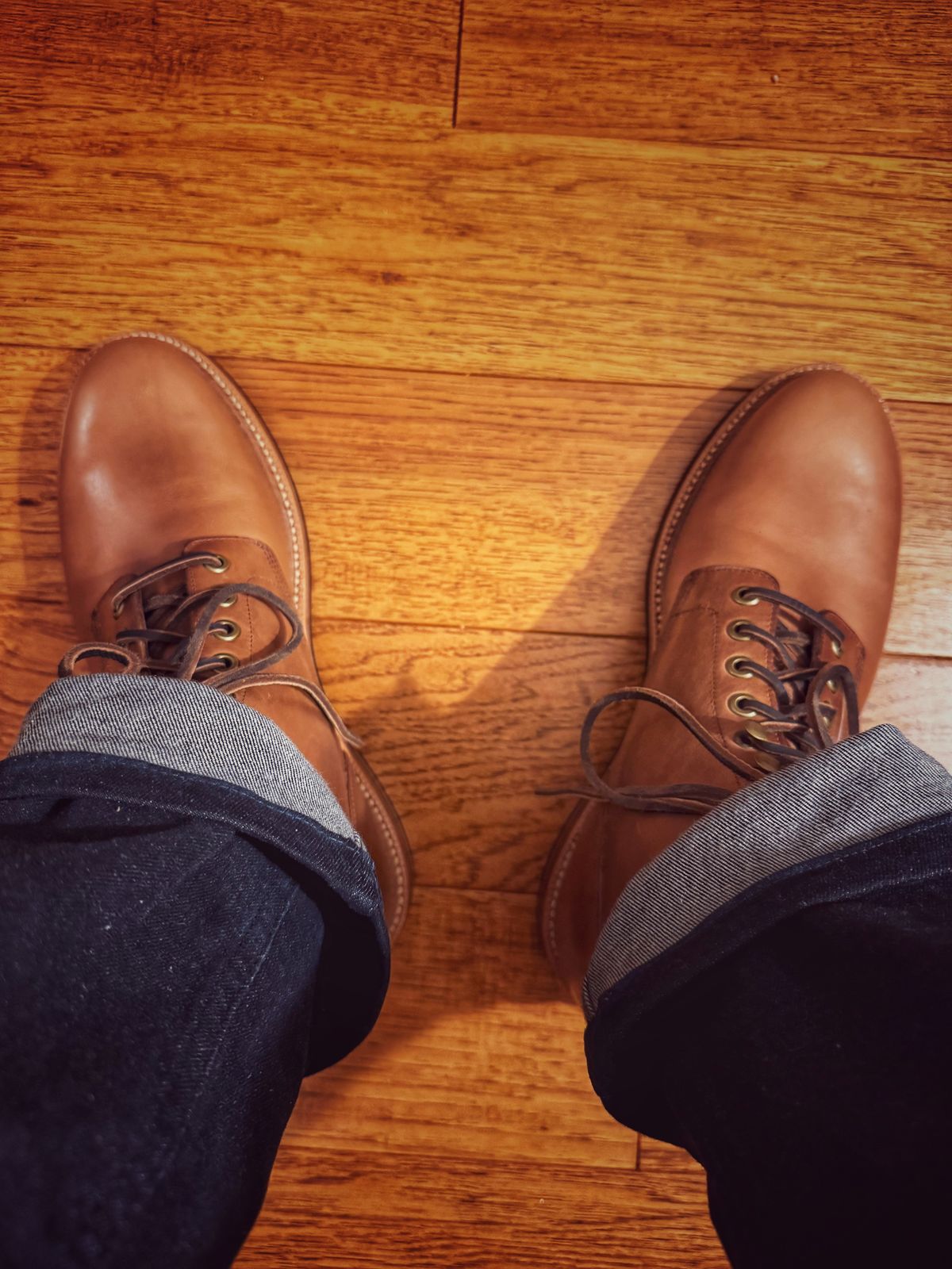 Photo by BootScootBougie on October 19, 2025 of the Grant Stone Diesel Boot in Horween Dune Chromexcel.
