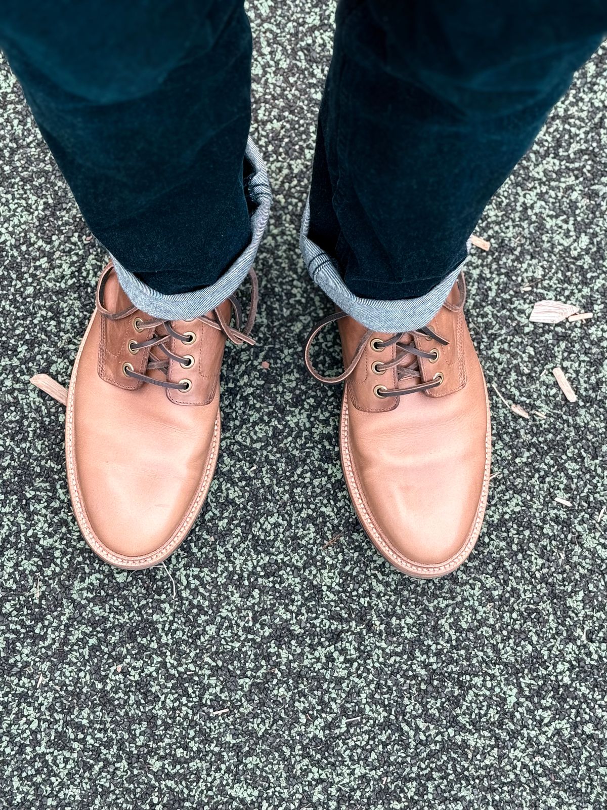 Photo by BootScootBougie on October 19, 2025 of the Grant Stone Diesel Boot in Horween Dune Chromexcel.
