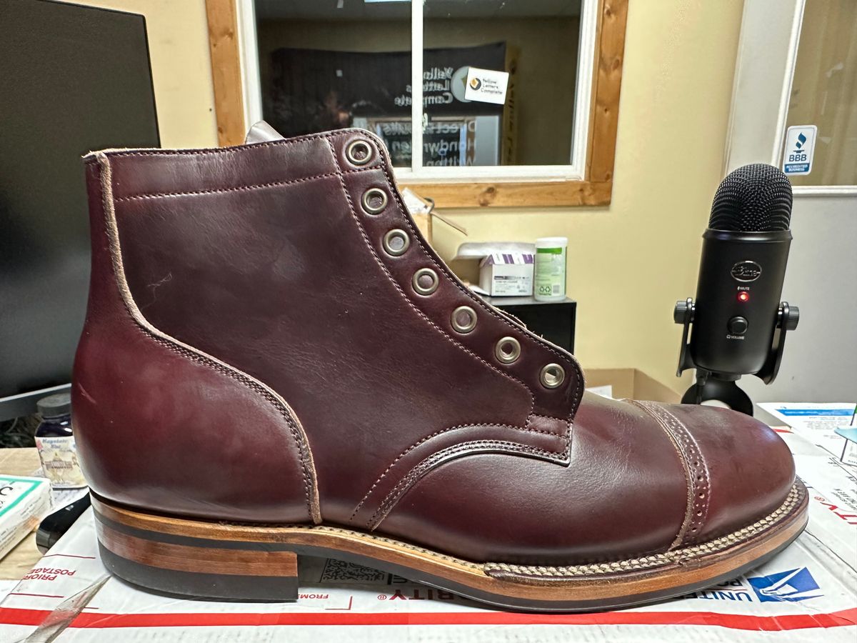 Photo by ds on March 7, 2025 of the Viberg Service Boot in Horween Color 8 Chromexcel.