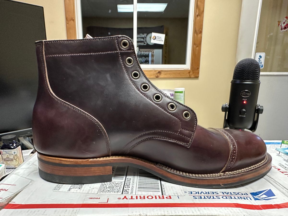 Photo by ds on March 7, 2025 of the Viberg Service Boot in Horween Color 8 Chromexcel.