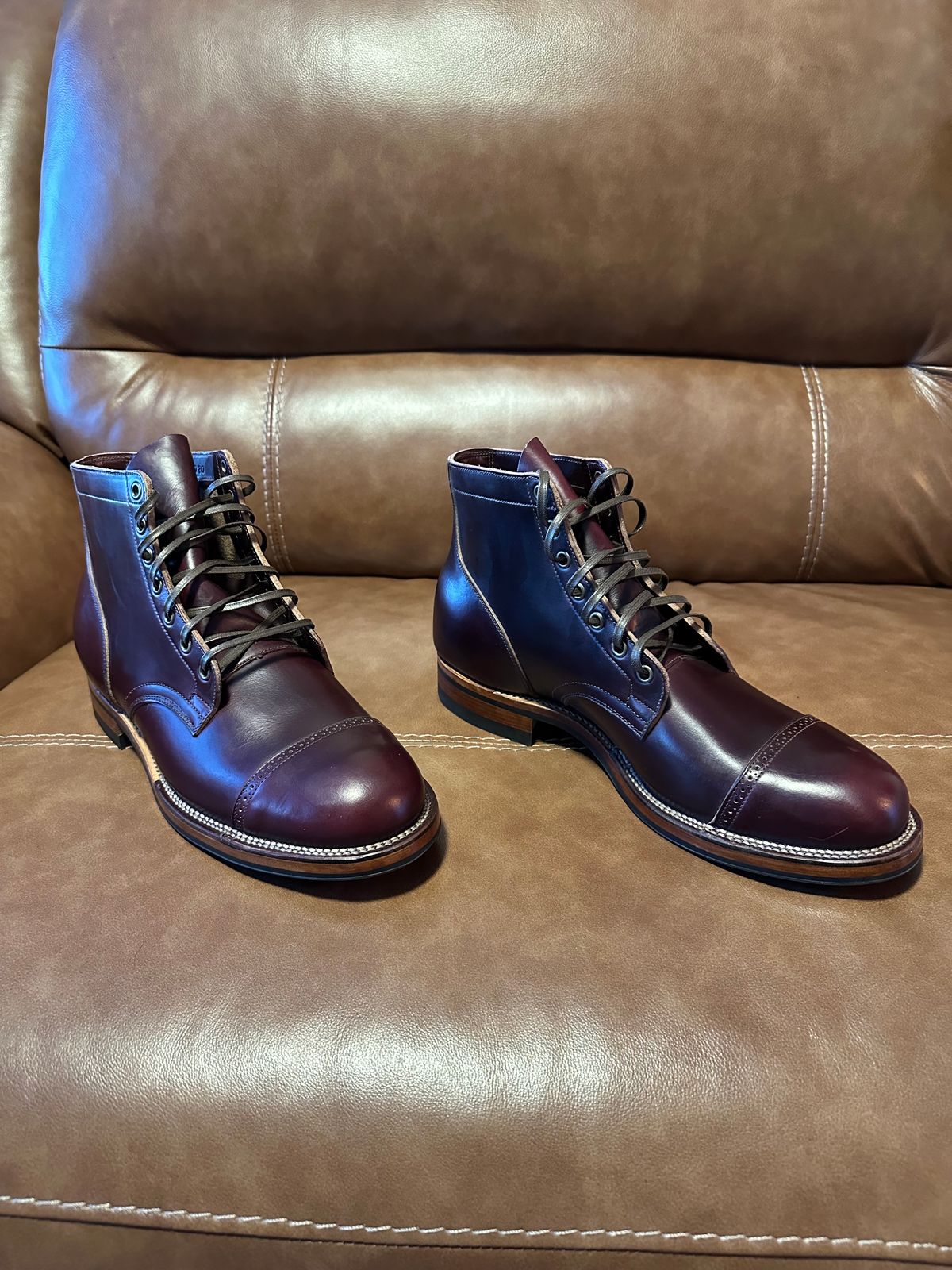 Photo by ds on March 7, 2025 of the Viberg Service Boot in Horween Color 8 Chromexcel.