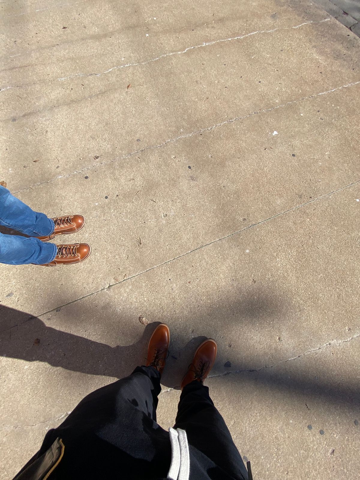 Photo by ds on March 1, 2025 of the Frank's Boots Monkey Boot in Law Tanning Cognac Big Horn Shrunken Bison.