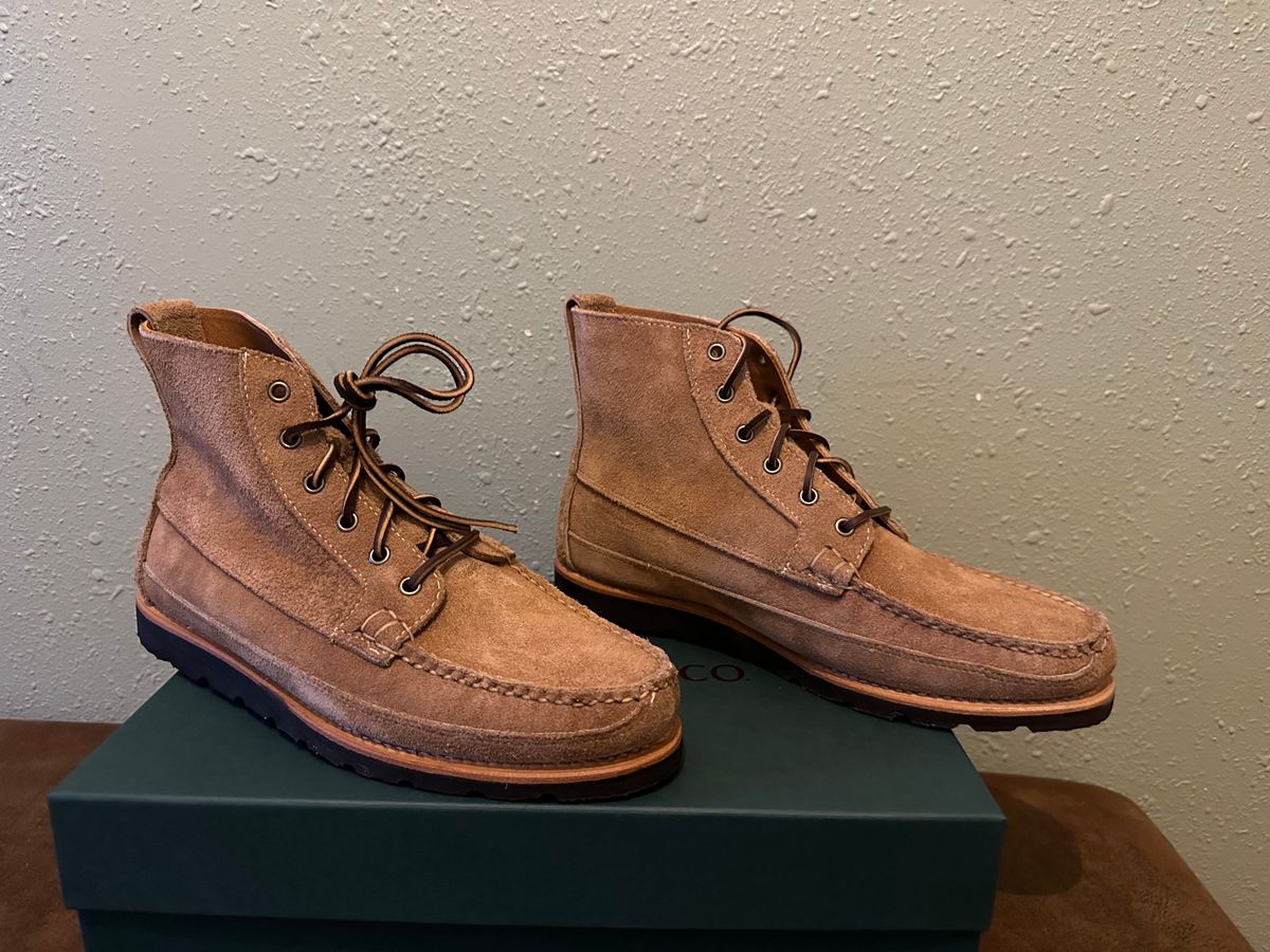 Photo by ds on February 6, 2025 of the Rancourt & Co. Harrison Boot in Horween Khaki Orion.