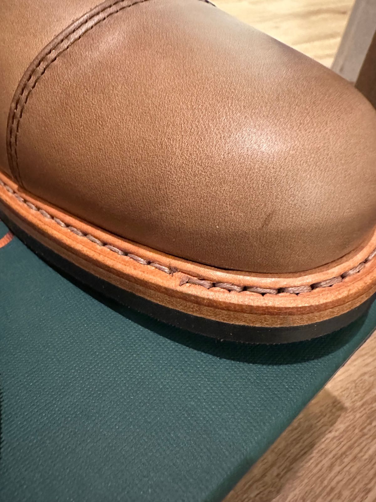 Photo by ds on November 19, 2024 of the Rancourt & Co. Byron Boot in Horween Natural Chromexcel.