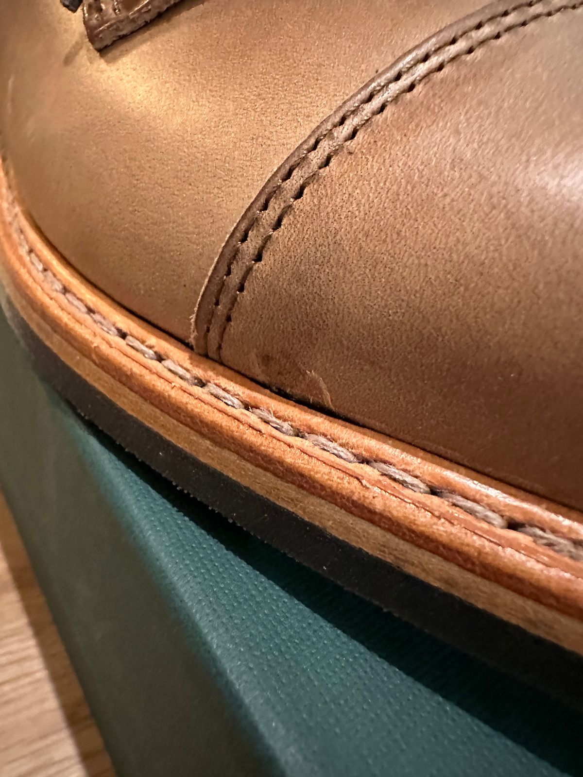 Photo by ds on November 19, 2024 of the Rancourt & Co. Byron Boot in Horween Natural Chromexcel.