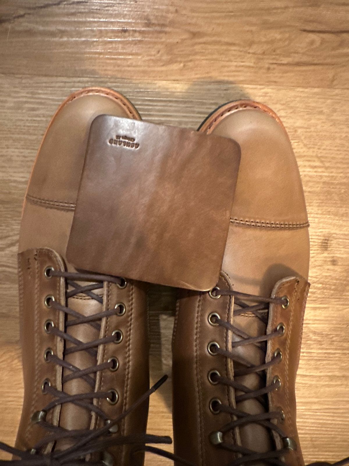 Photo by ds on November 20, 2024 of the Rancourt & Co. Byron Boot in Horween Natural Chromexcel.