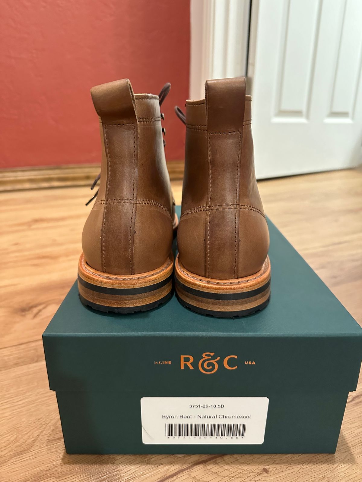 Photo by ds on November 19, 2024 of the Rancourt & Co. Byron Boot in Horween Natural Chromexcel.