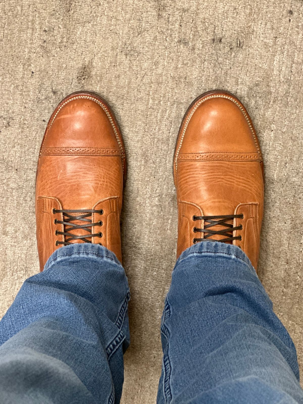 Photo by ds on March 7, 2025 of the Viberg Service Boot in Horween Natural Dublin.