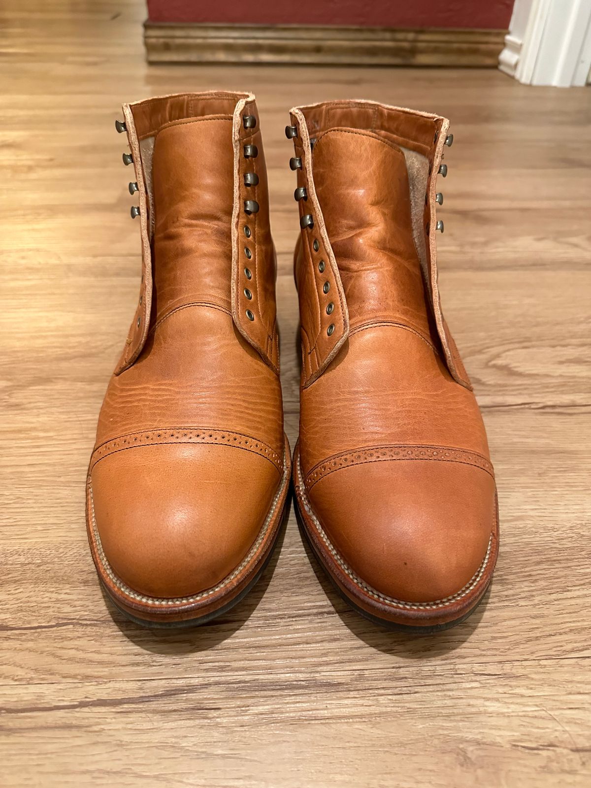 Photo by ds on March 8, 2025 of the Viberg Service Boot in Horween Natural Dublin.