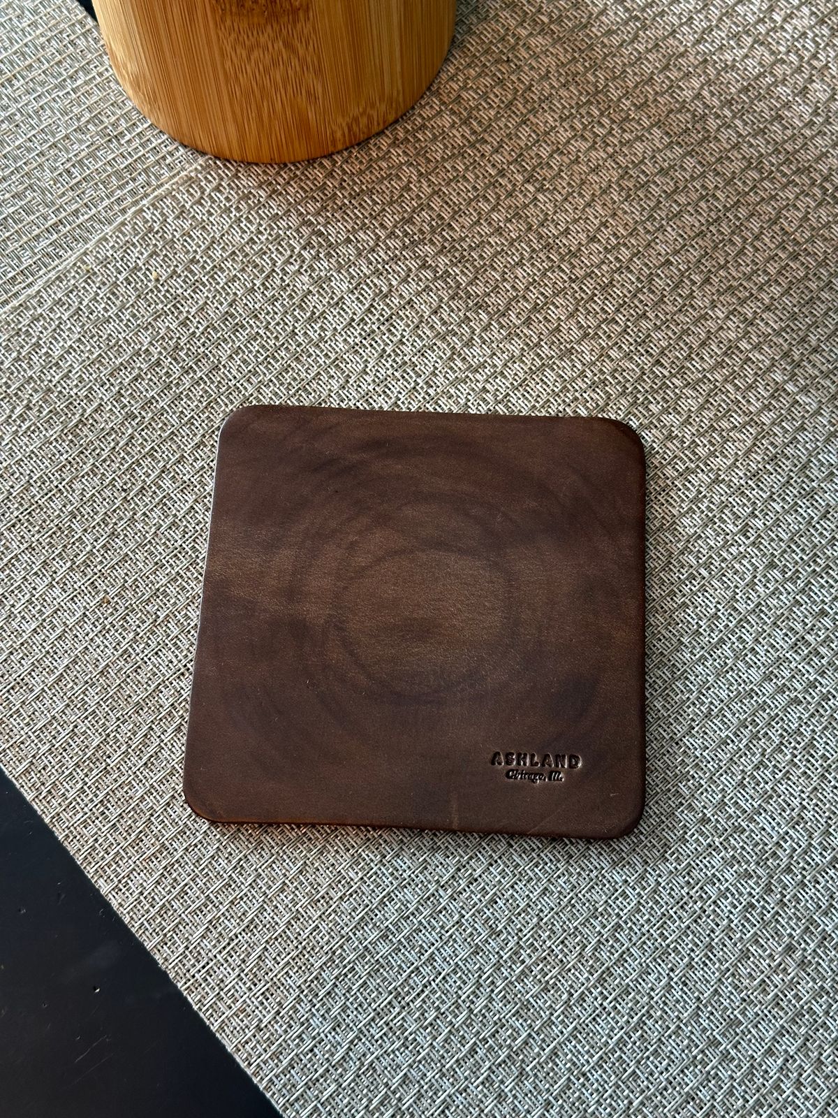 Photo by ds on March 8, 2025 of the Ashland Leather Coaster in Horween Natural Chromexcel.