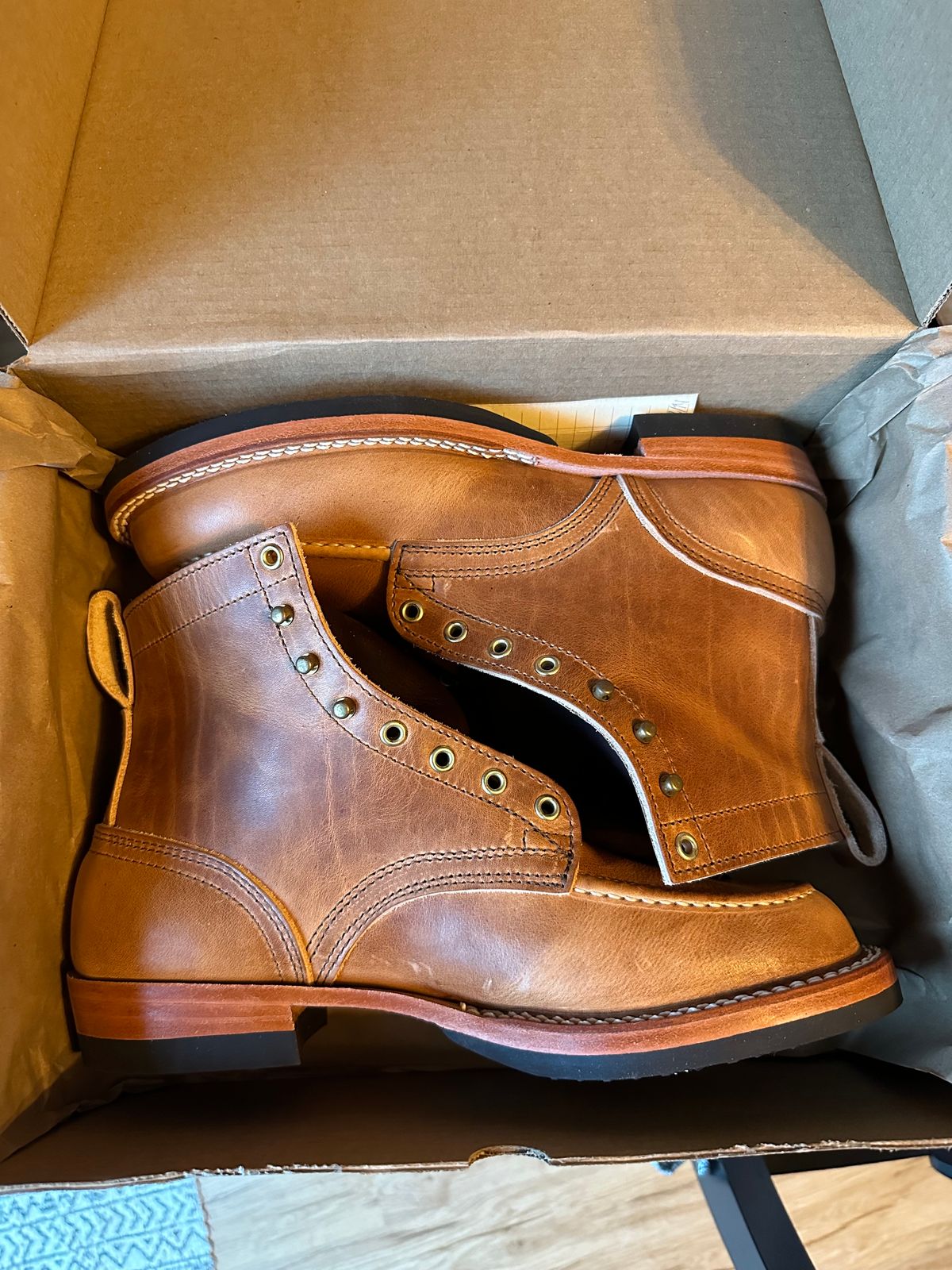 Photo by ds on August 5, 2024 of the Nicks MTO in Horween Natural Dublin.