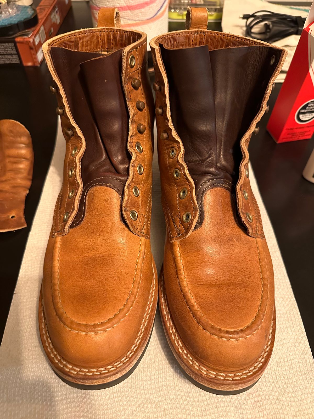 Photo by ds on November 15, 2024 of the Nicks MTO in Horween Natural Dublin.