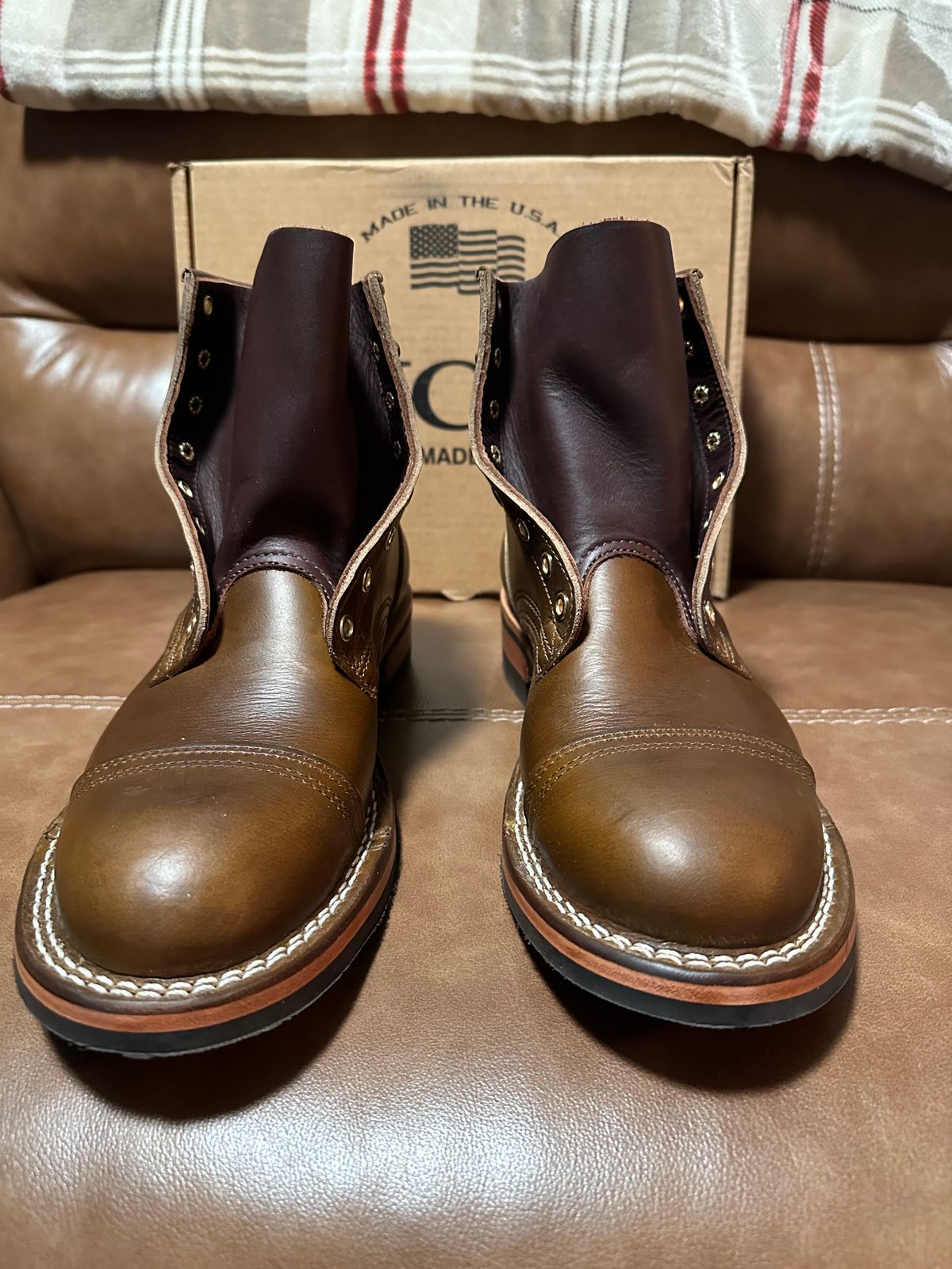 Photo by ds on January 7, 2025 of the Nicks x Parkhurst V3 in Horween Shackleton Cognac.