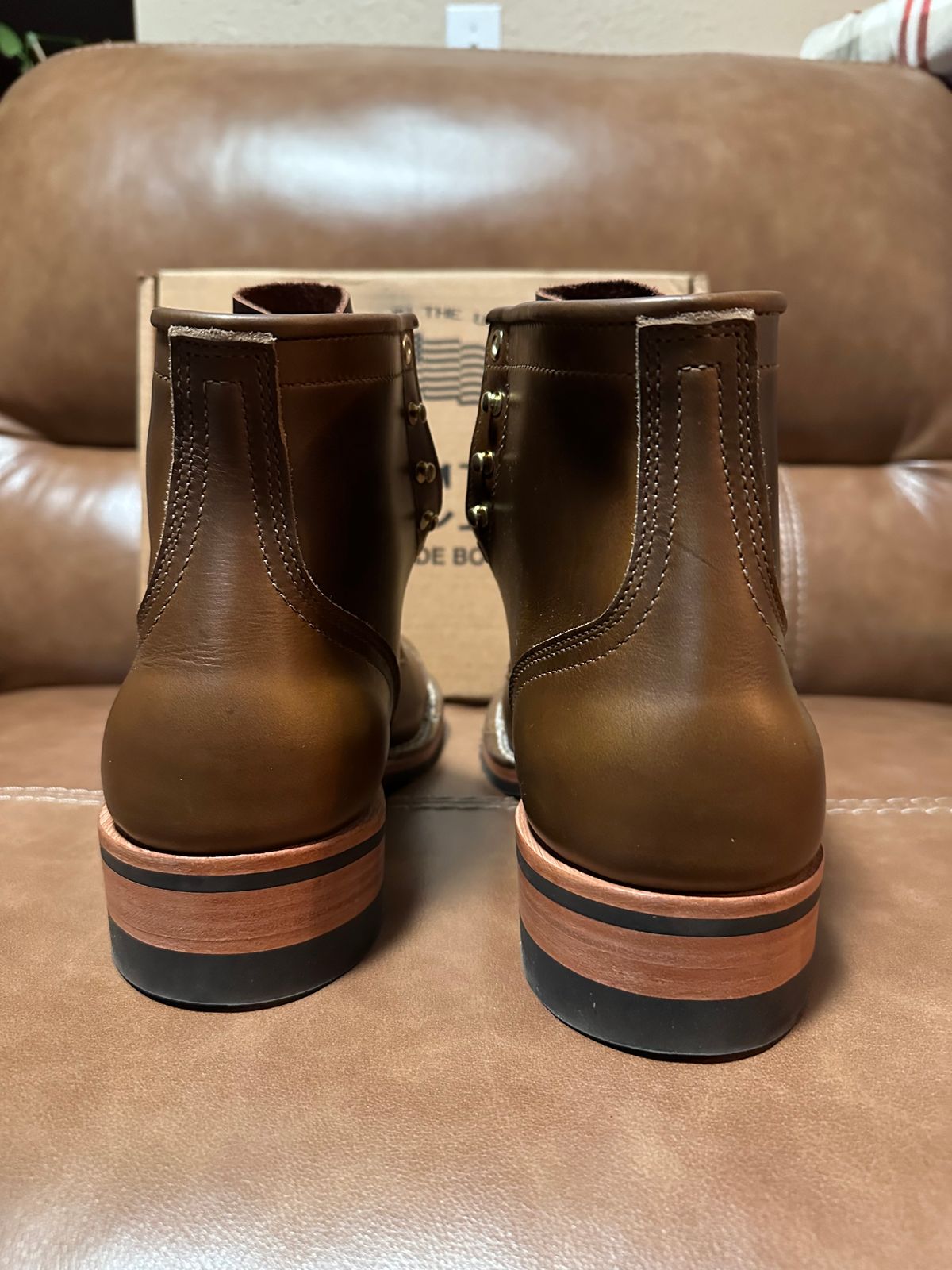 Photo by ds on January 7, 2025 of the Nicks x Parkhurst V3 in Horween Shackleton Cognac.