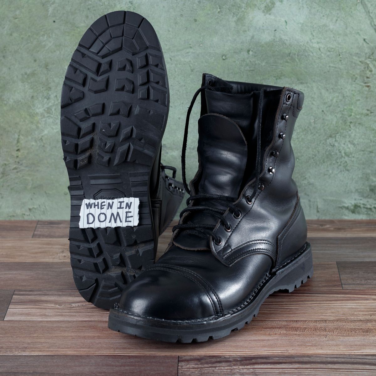 Photo by domestictourist on November 4, 2024 of the Nicks Handmade Boots 365 Stitchdown MTO in Horween Black Chromexcel.