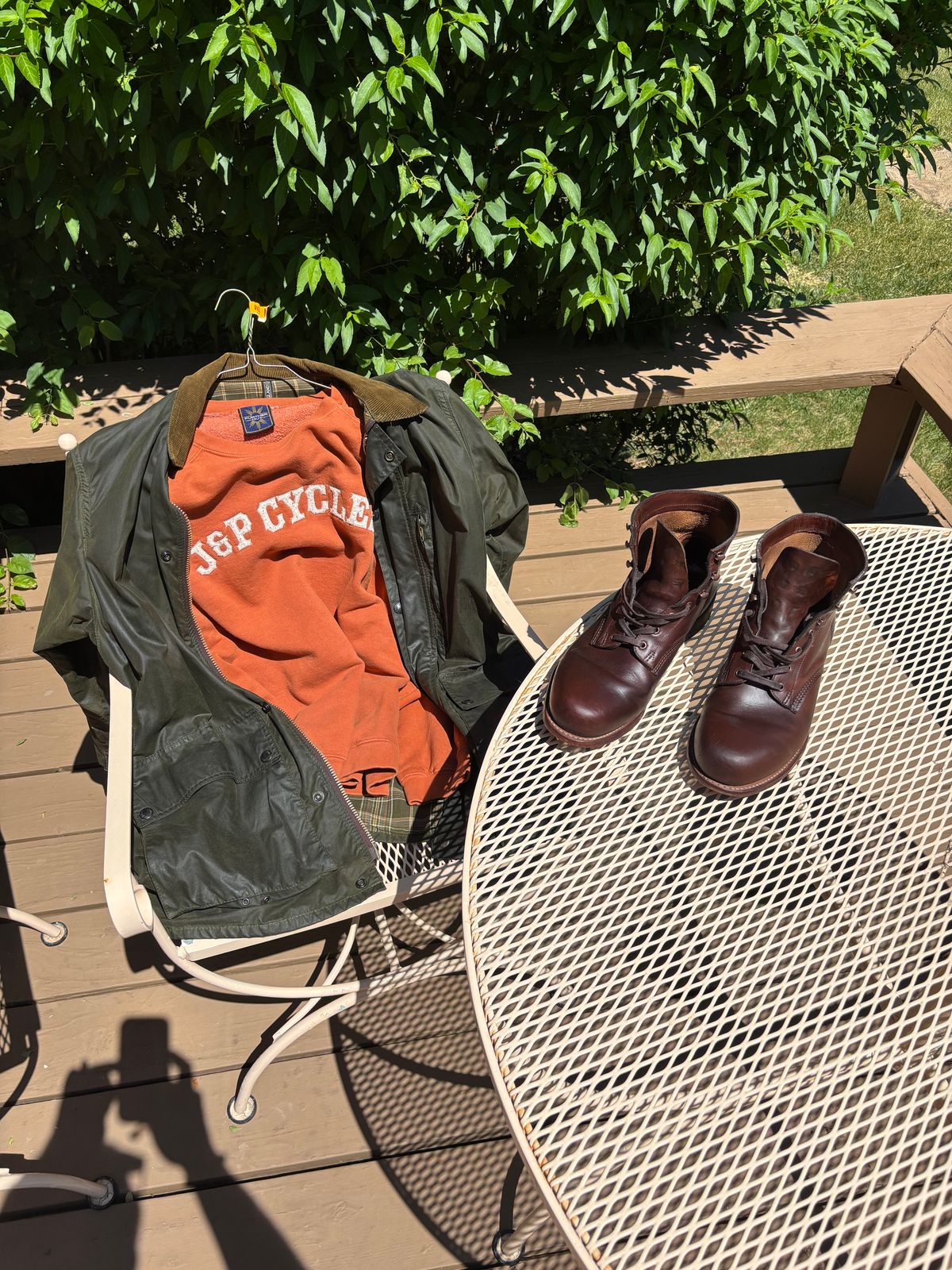 Photo by Sober_And_Faded on June 6, 2026 of the Wolverine 1000 Mile Plain-Toe Boot in Horween Brown Chromexcel.