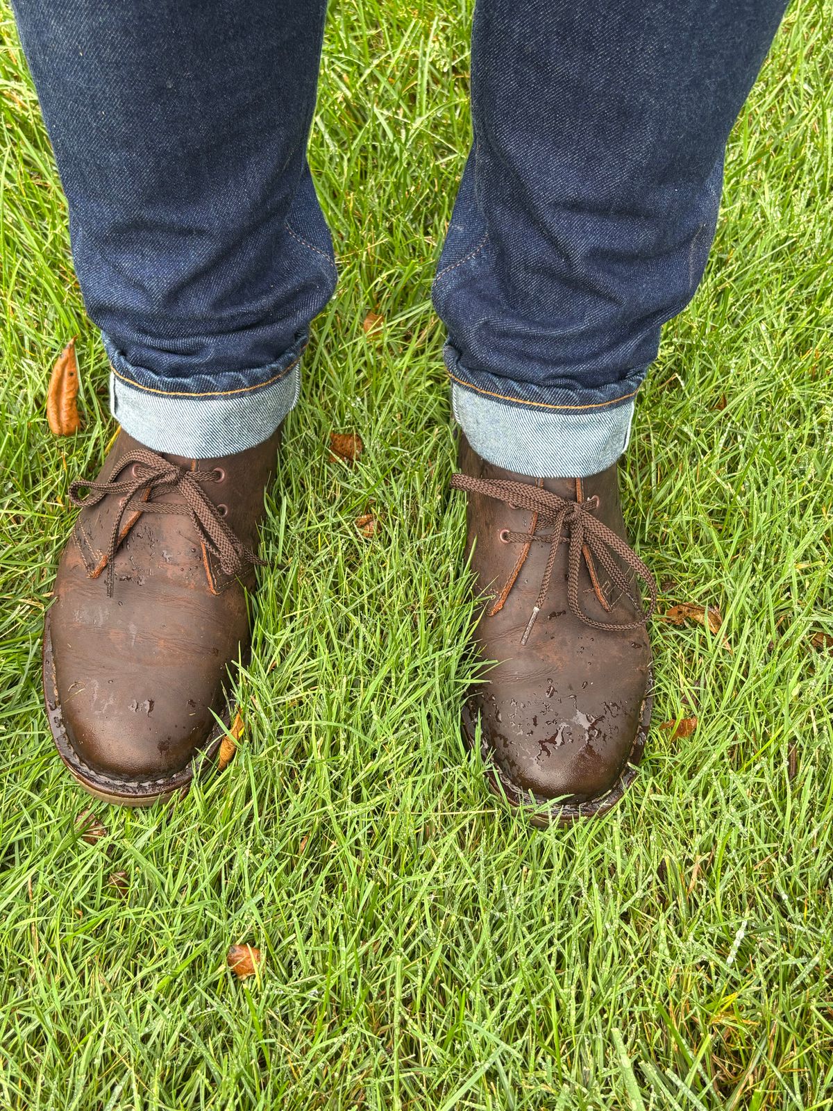Photo by Sober_And_Faded on August 19, 2025 of the Clarks Bushacre 3 in Dark Brown Beeswax.