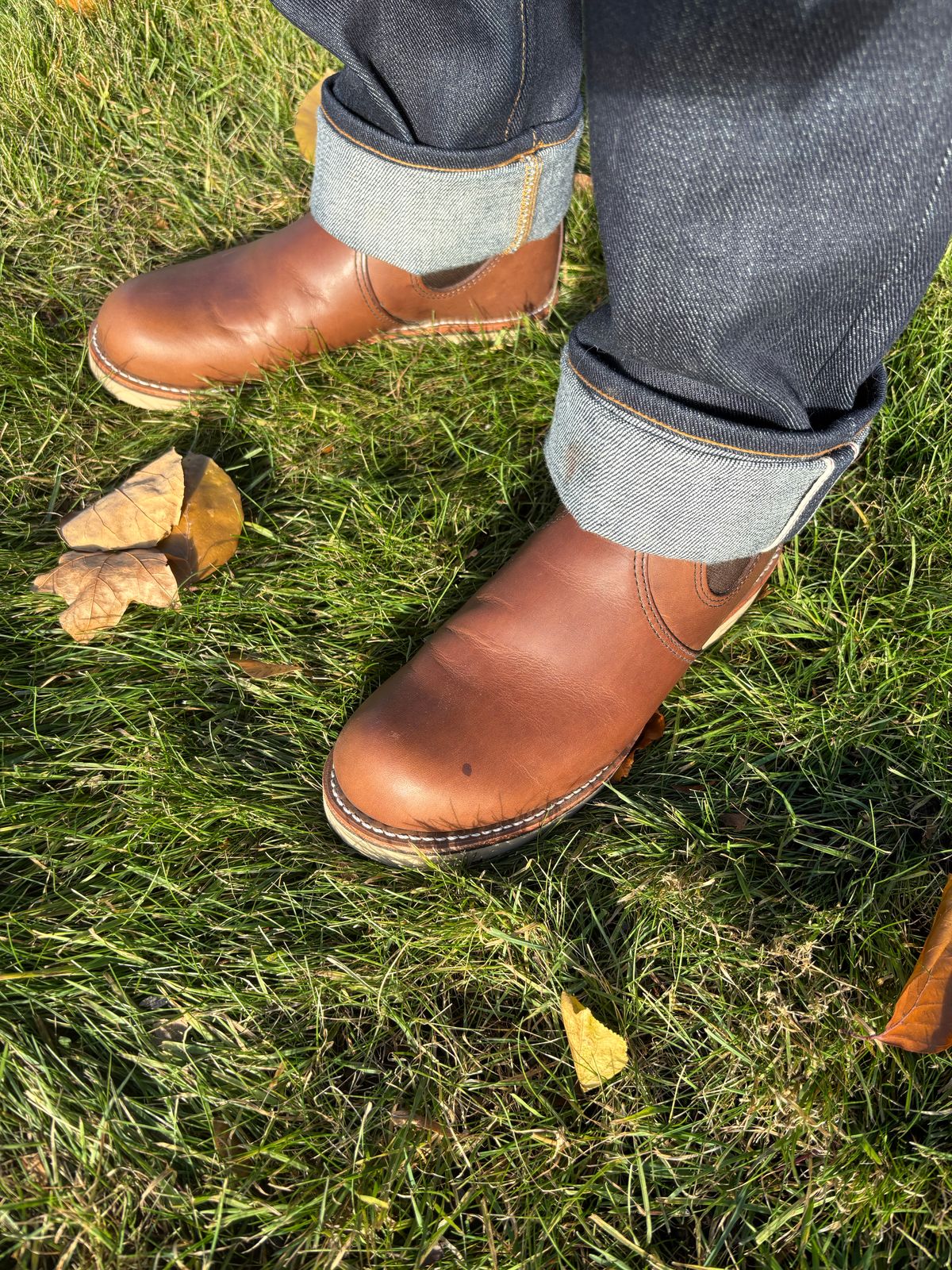 Photo by Sober_And_Faded on November 23, 2025 of the Red Wing Classic Chelsea in S.B. Foot Amber Harness.