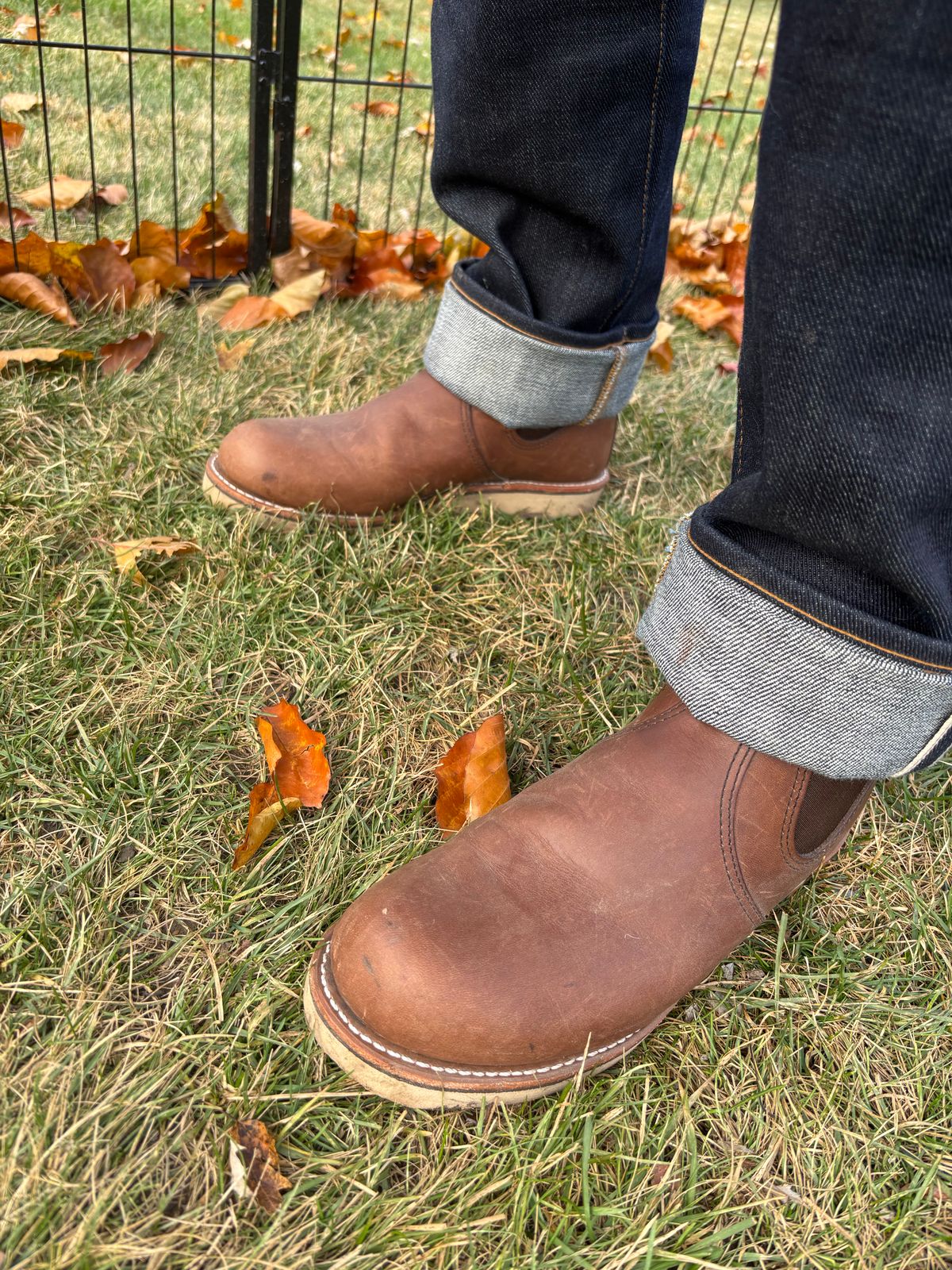 Photo by Sober_And_Faded on November 23, 2025 of the Red Wing Classic Chelsea in S.B. Foot Amber Harness.