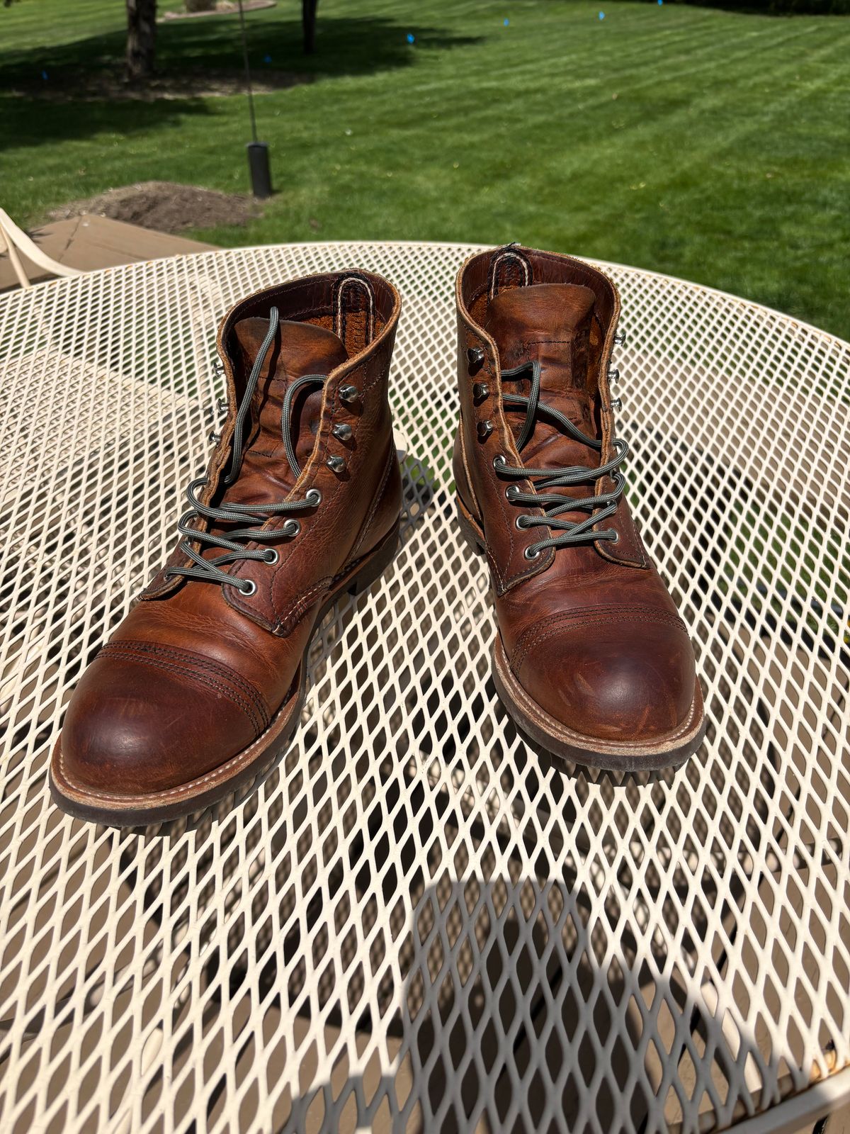 Photo by Sober_And_Faded on May 11, 2026 of the Red Wing Iron Ranger in S.B. Foot Copper Rough and Tough.