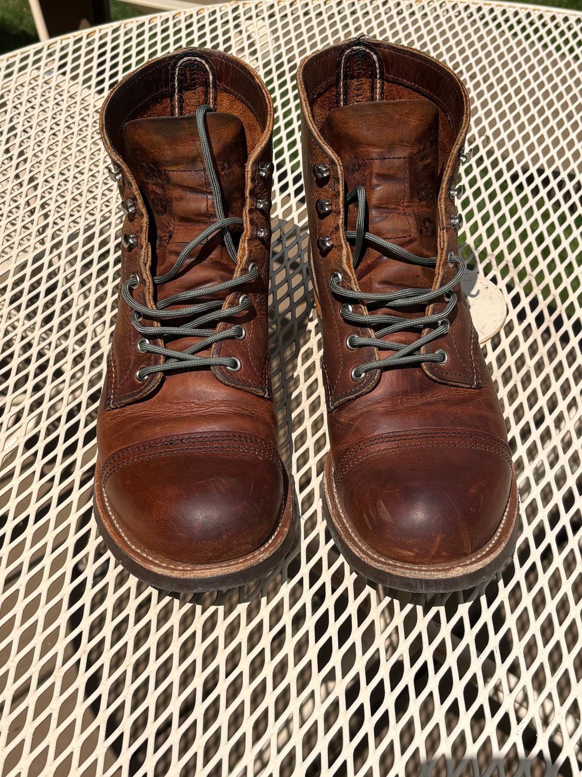 Photo by Sober_And_Faded on May 11, 2026 of the Red Wing Iron Ranger in S.B. Foot Copper Rough and Tough.
