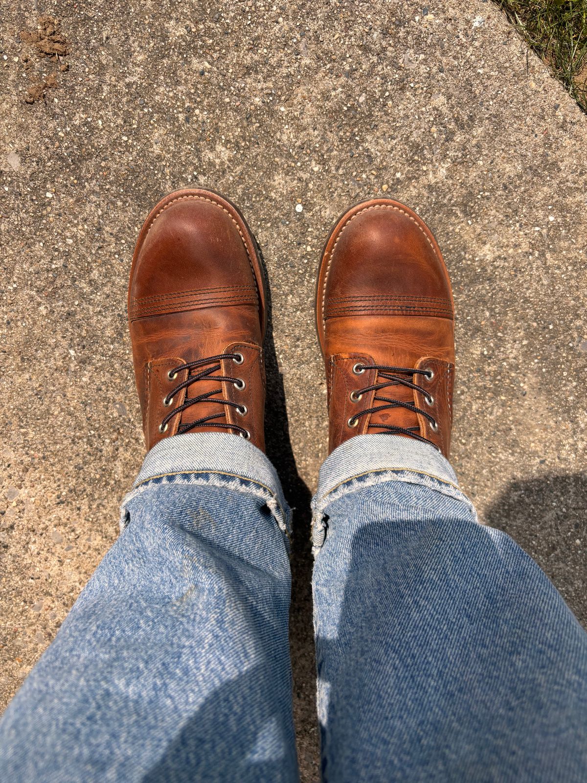 Photo by Sober_And_Faded on May 3, 2026 of the Red Wing Iron Ranger in S.B. Foot Copper Rough and Tough.