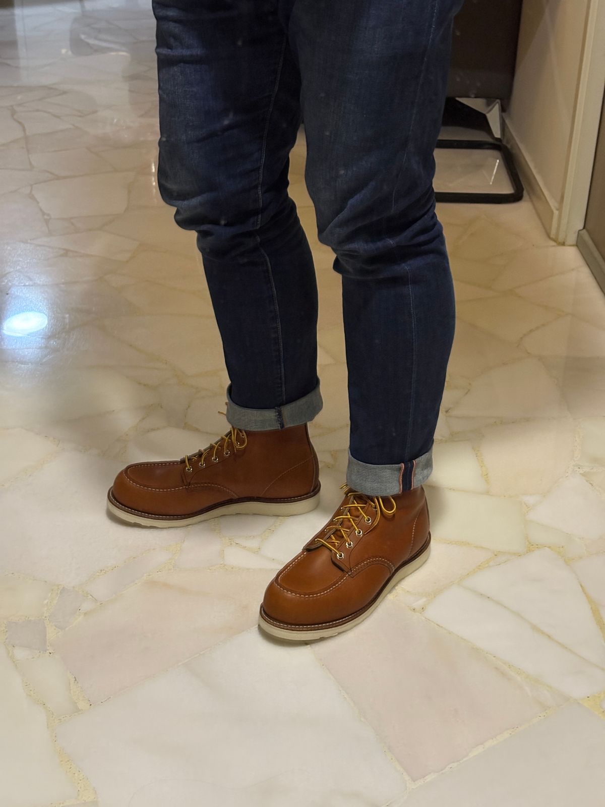 Photo by SteamedBun on July 9, 2025 of the Red Wing 6-Inch Classic Moc in S.B. Foot Oro Legacy.