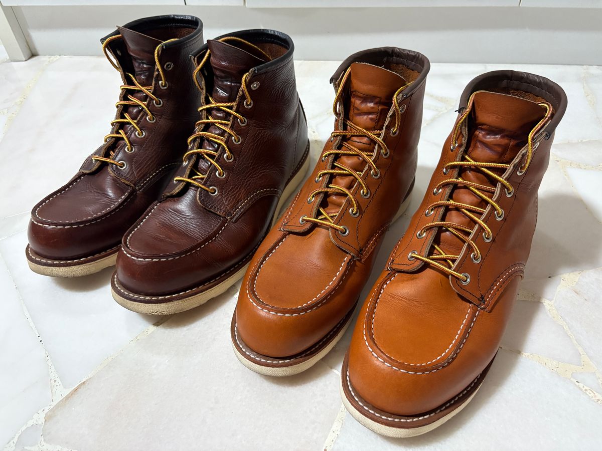 Photo by SteamedBun on August 29, 2025 of the Red Wing 6-Inch Classic Moc in S.B. Foot Oro Legacy.