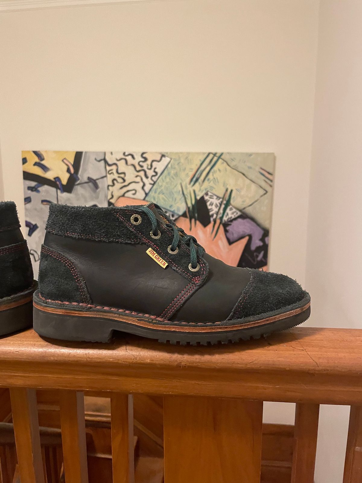 Photo by natanjp on December 1, 2024 of the Jim Green Turbo Vellie in Black Full Grain.