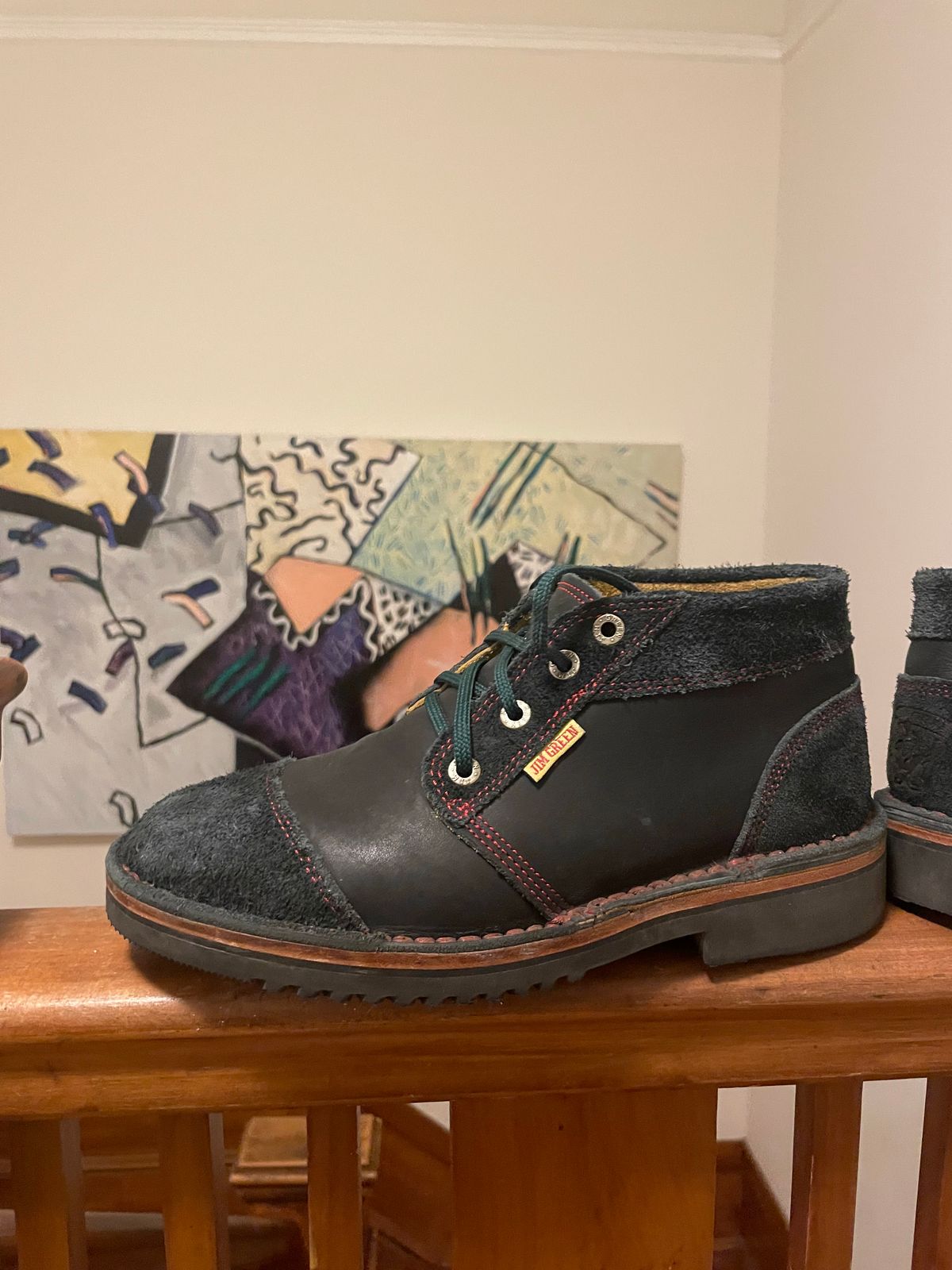 Photo by natanjp on December 1, 2024 of the Jim Green Turbo Vellie in Black Full Grain.