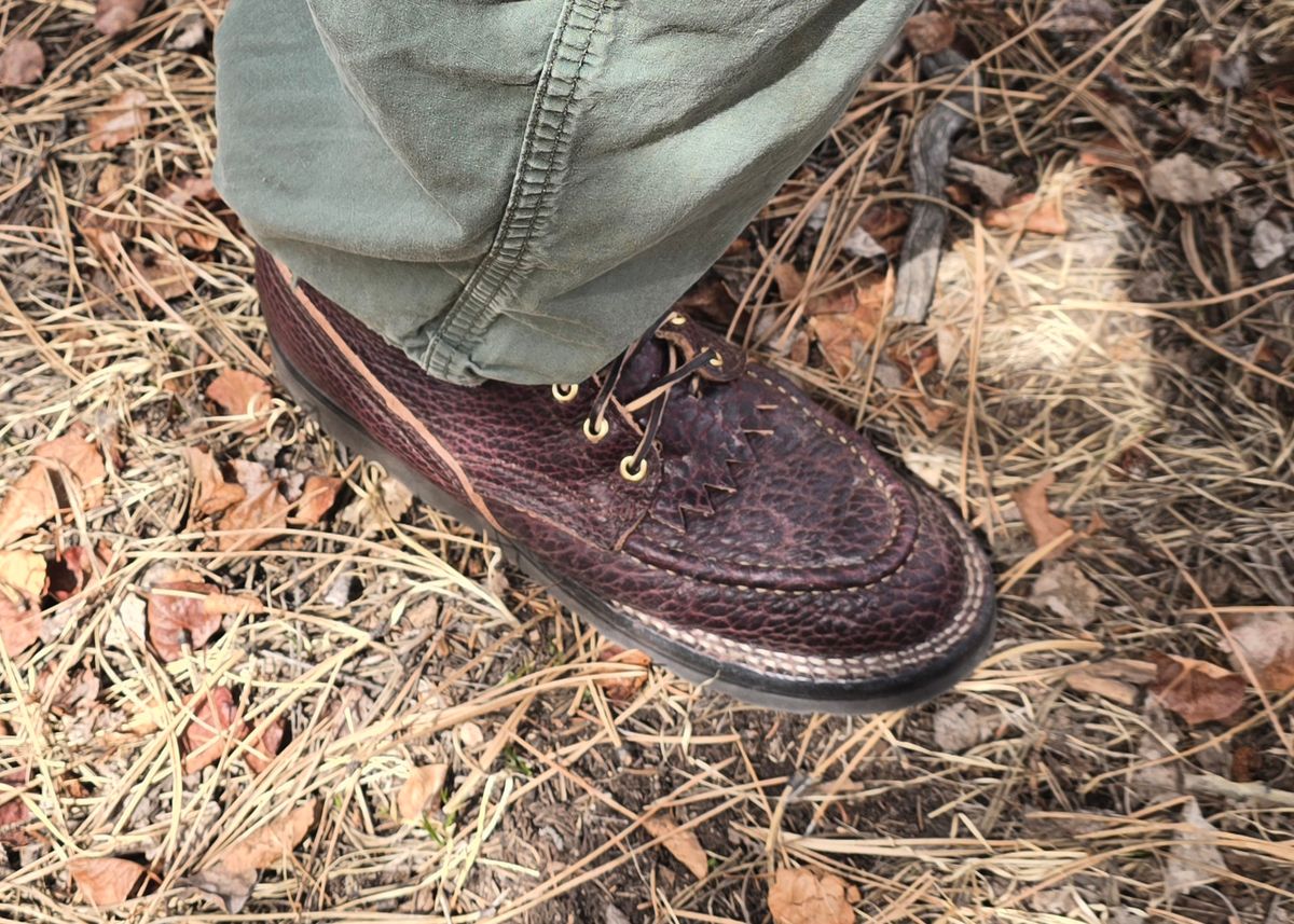 Photo by gtealcr on March 29, 2026 of the Nicks Wood Butcher in Horween Yellowstone #8.