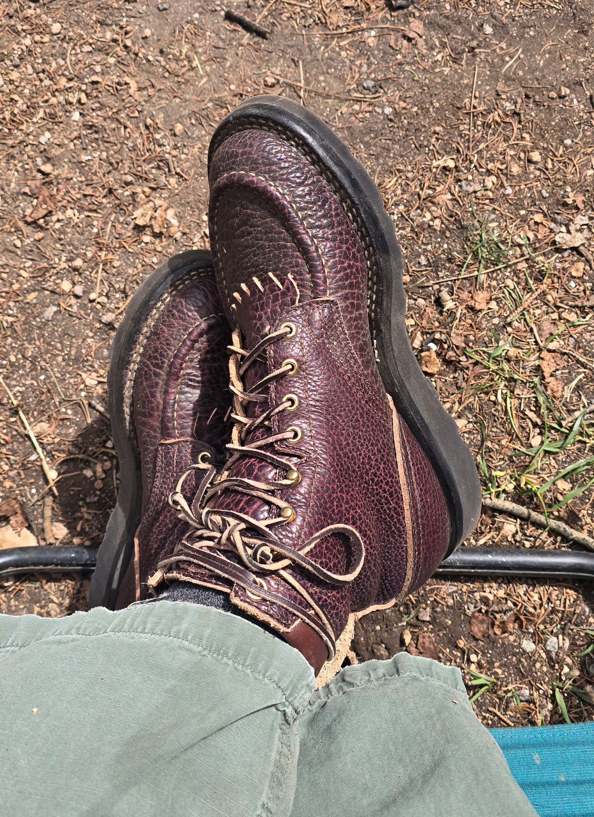 Photo by gtealcr on March 29, 2026 of the Nicks Wood Butcher in Horween Yellowstone #8.