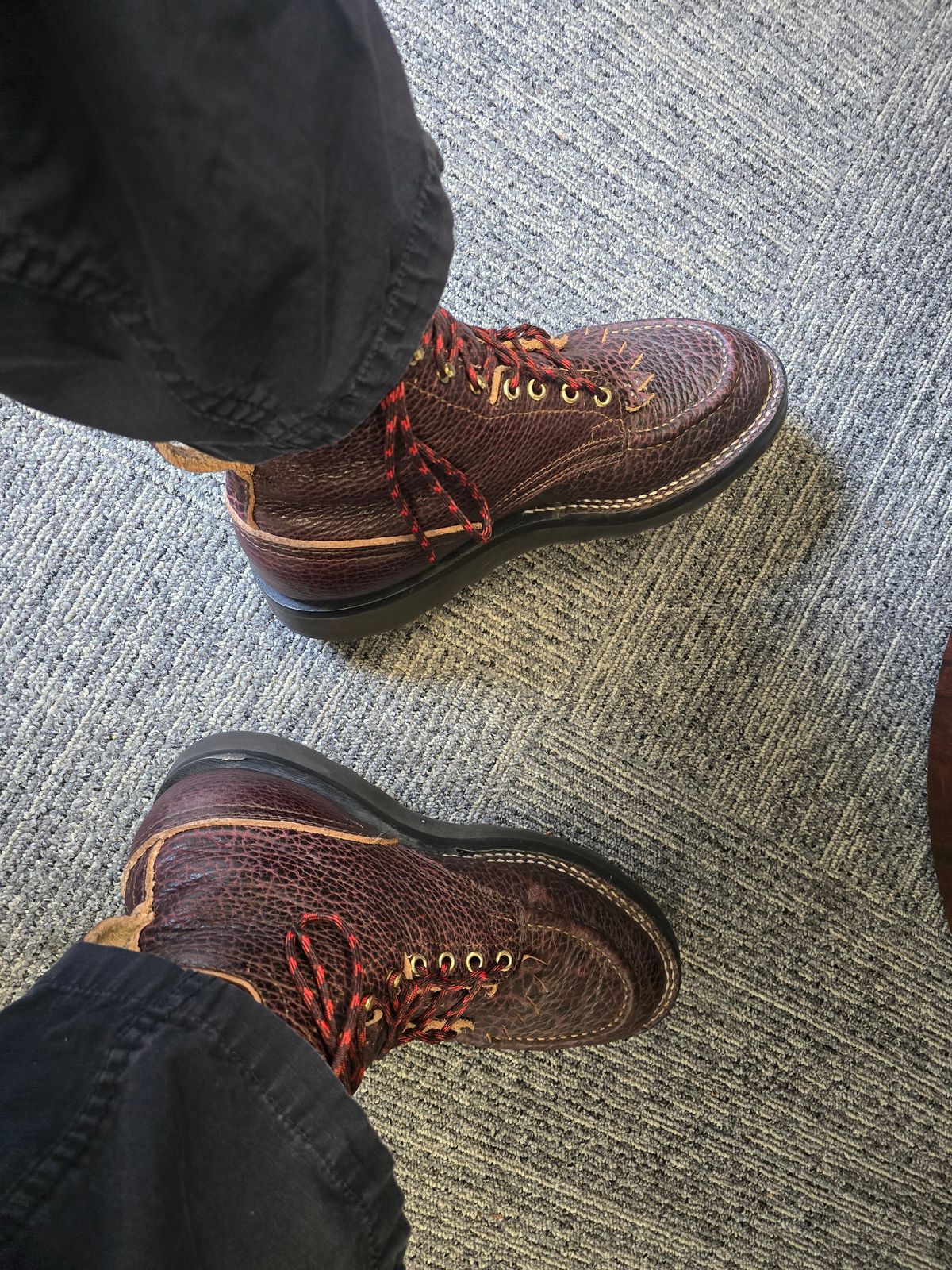 Photo by gtealcr on April 19, 2026 of the Nicks Wood Butcher in Horween Yellowstone #8.