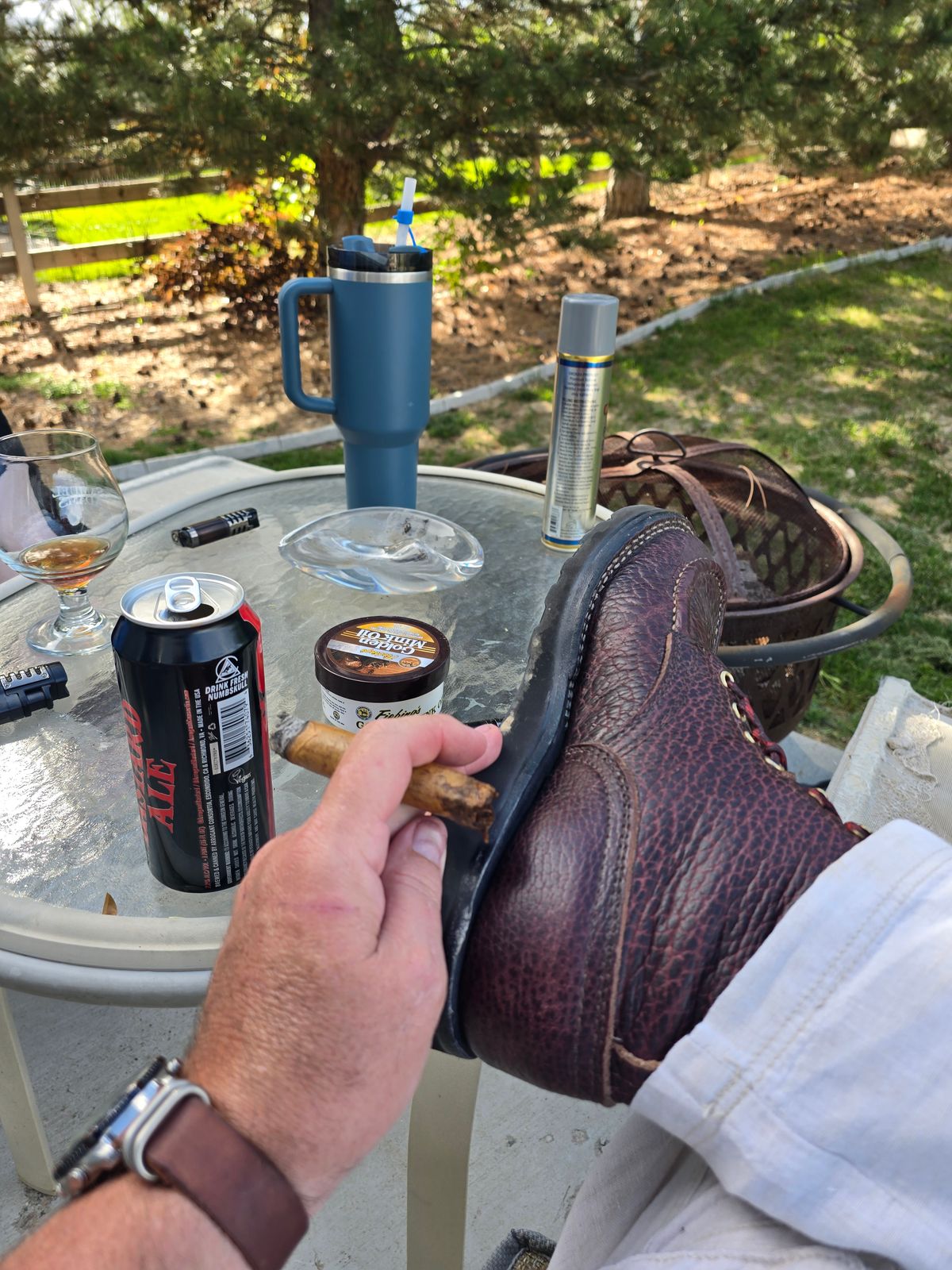 Photo by gtealcr on June 7, 2026 of the Nicks Wood Butcher in Horween Yellowstone #8.