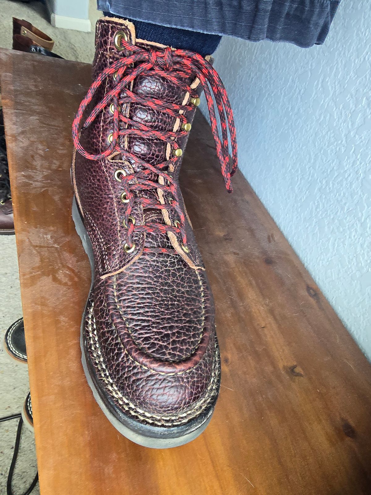 Photo by gtealcr on June 8, 2026 of the Nicks Wood Butcher in Horween Yellowstone #8.