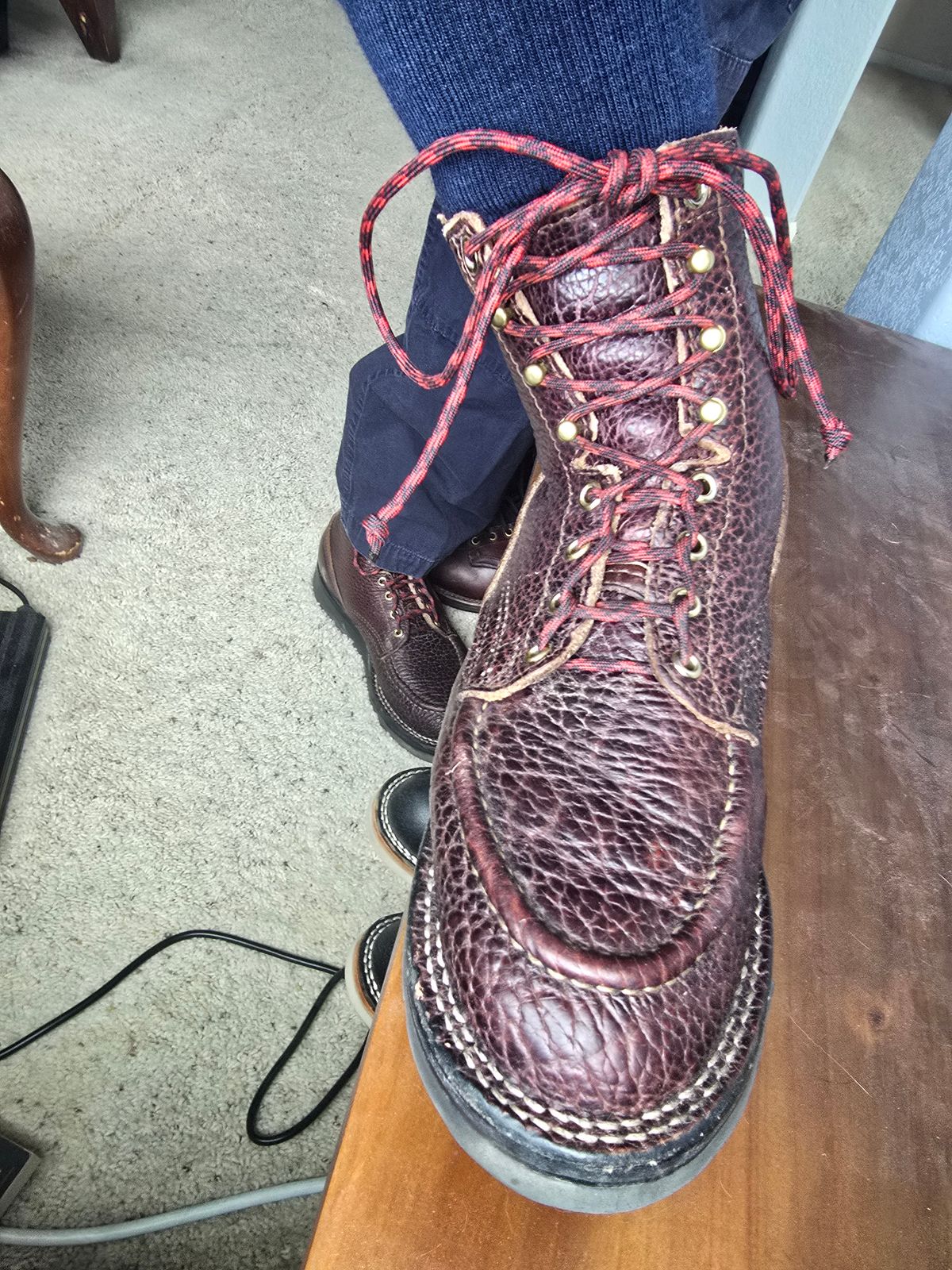 Photo by gtealcr on June 8, 2026 of the Nicks Wood Butcher in Horween Yellowstone #8.
